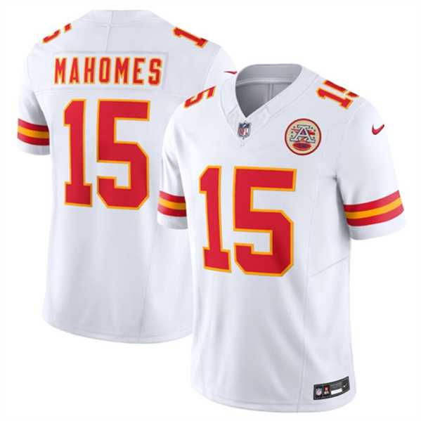 Youth Kansas City Chiefs #15 Patrick Mahomes White 2023 F.U.S.E. Vapor Untouchable Limited Stitched Jersey Dzhi